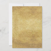 Nepgoud Blauw 50ste Huwelijksverjaardag Uitnodigin Kaart (Achterkant)