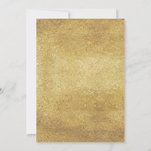 Nepgoud Blauw 50ste Huwelijksverjaardag Uitnodigin Kaart (Achterkant)