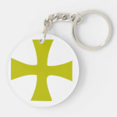 Nepgoud Byzantijns Kruis Sleutelhanger (Achterkant)