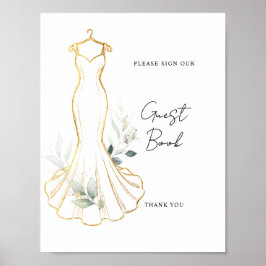 Nepgoud en Groenen Guest Book Sign Poster