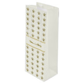 Nepgoud FleurDeLis op Ivoor Wijn Cadeautas (Voorkant Gekanteld)