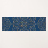 Nepgoud Folie Op Donkerblauwe Sierlijke Mandala Yogamat (Voorkant (horizontaal))