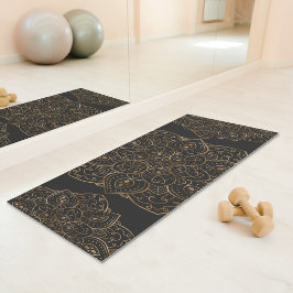 Nepgoud Folie Op Donkergrijze Sierlijke Mandala Yogamat