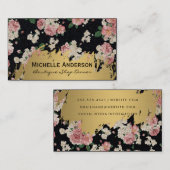 Nepgoud Geborsteld Klassiek Vintage Bloem Visitekaartje (Voorkant / Achterkant)