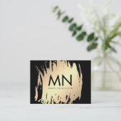 Nepgoud geborsteld met chic monogram visitekaartje (Staand voorkant)