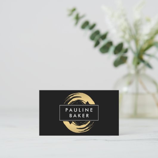 Nepgoud geborsteld met zwart wit label (Staand voorkant)