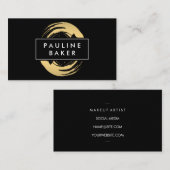 Nepgoud geborsteld met zwart wit label (Voorkant / Achterkant)