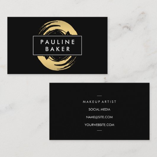 Nepgoud geborsteld met zwart wit label (Voorkant / Achterkant)