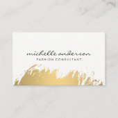 Nepgoud geborsteld witgrijs visitekaartje (Voorkant)