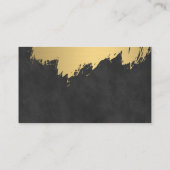 Nepgoud Geborsteld Zwarte Weelderige Textuur Visitekaartje (Achterkant)