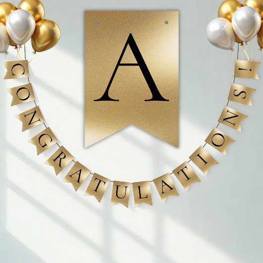 Nepgoud GEFELICITEERD! Aanpasbare Feest Vlaggetjes
