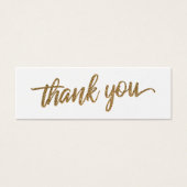 Nepgoud Glitter Script Bedankt Trouwgeschenk Mini Visitekaartjes (Voorkant)