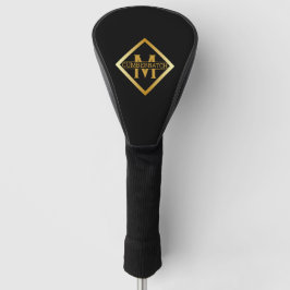 Nepgoud INITIËLE & ACHTERNAAM – Zwart & Goud Golfheadcover