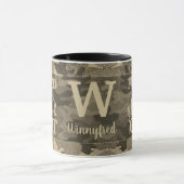 Nepgoud Metallic Camouflage Glitter Monogram Mok (Midden)