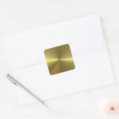 Nepgoud Metallic Look Lege Sjabloon Trendy Vierkante Sticker (Envelop)