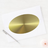 Nepgoud Metallic Look Stijlvolle Lege Sjabloon Ovale Sticker (Envelop)