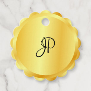 Nepgoud Metallic Look Trendy Monogram Elegant Bedankjes Labels
