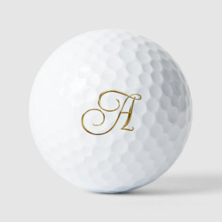 Nepgoud Metallic Monogram A Golfballen