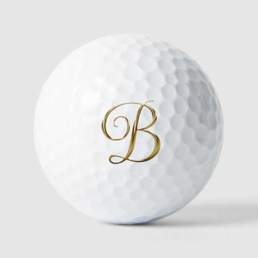 Nepgoud Metallic Monogram B Golfballen (Voorkant)