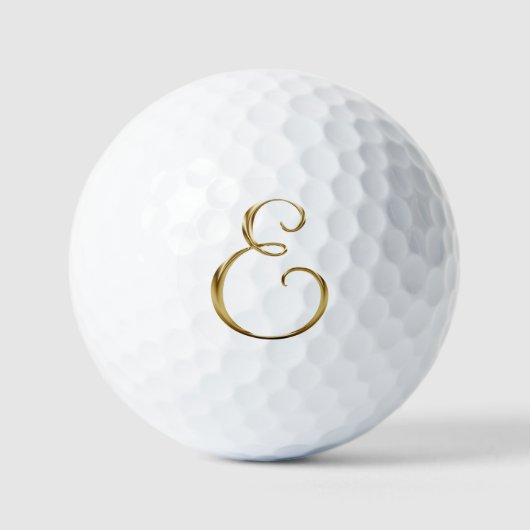 Nepgoud Metallic Monogram E Golfballen (Voorkant)
