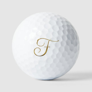 Nepgoud Metallic Monogram F Golfballen