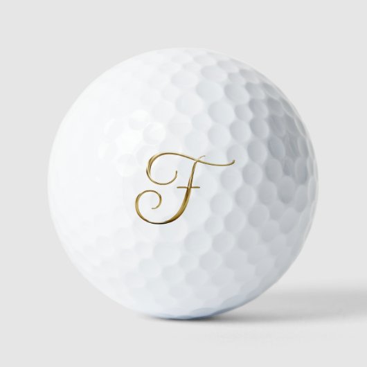 Nepgoud Metallic Monogram F Golfballen (Voorkant)
