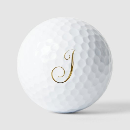 Nepgoud Metallic Monogram J Golfballen (Voorkant)
