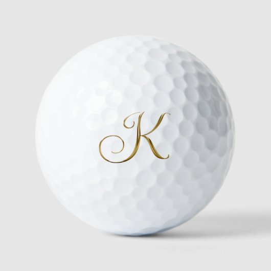 Nepgoud Metallic Monogram K Golfballen (Voorkant)
