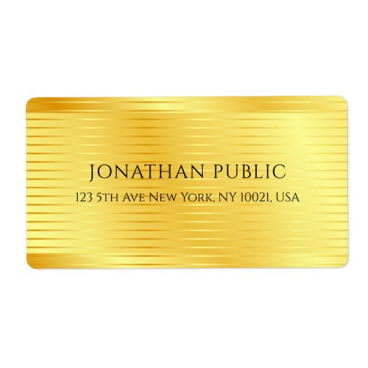 Nepgoud Metallic Uitzicht Elegant Modern Trendsett Etiket (Voorkant)
