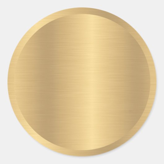 Nepgoud Metallic Uitzicht Elegante Sjabloon Ronde Sticker (Voorkant)