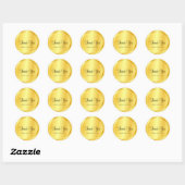 Nepgoud Metallic Uitzicht Script Trendyluxueus Ronde Sticker (Vel)