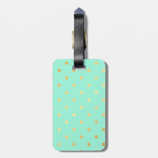 nepgoud mintstippen bagagelabel (Achterkant verticaal)