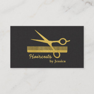 Nepgoud Moderne Chic Schaars Kam Hairstylist Visitekaartje