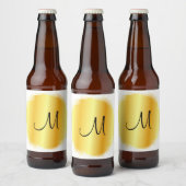 Nepgoud Moderne Elegante Monogram Sjabloon Bier Etiket (Flessen)