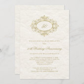 Nepgoud op Crème Witte 50ste Huwelijksverjaardag Kaart (Voorkant / Achterkant)