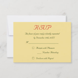 Nepgoud Rode Groene Vakantie Kerst Huwelijk RSVP Kaartje