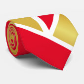 Nepgoud Rood Wit Stropdas (Opgerold)