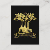 Nepgoud Schoonmaak Bloem Plant Script Logo Visitekaartje (Voorkant)