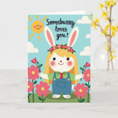 Nepgoud Somebunny Loves You Kaart (Gele Bloem)