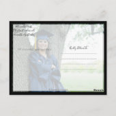 Nepgoud stijlvol script afstudeer bedankje briefkaart (Achterkant)