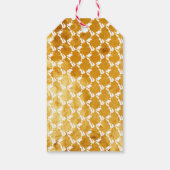 Nepgoud Textuur Barok Wapen Monogram Bruiloft Cadeaulabel (Achterkant)