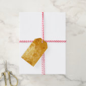 Nepgoud Textuur Barok Wapen Monogram Bruiloft Cadeaulabel (Met Touw)