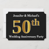 Nepgoud Uitzicht 50ste Huwelijksverjaardagsfeest Kaart (Voorkant)