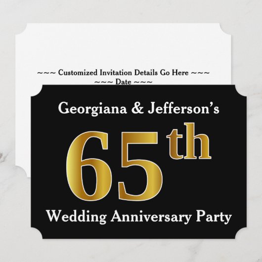 Nepgoud Uitzicht 65e huwelijksjubileumfeestje Kaart (Voorkant / Achterkant)