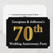 Nepgoud Uitzicht 70ste Huwelijksverjaardag Feestje Kaart (Voorkant / Achterkant)