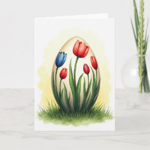 Nepgouden bloem lente kaart