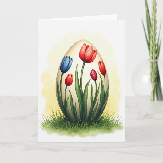 Nepgouden bloem lente kaart (Voorkant)