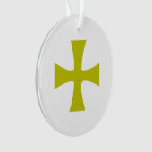Nepgouden Byzantijns Kruis Ornament (voorkant)