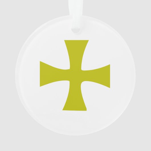 Nepgouden Byzantijns Kruis Ornament (achterkant)