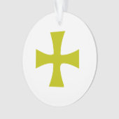 Nepgouden Byzantijns Kruis Ornament (voorkant)